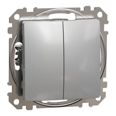 SEDNA II Łącznik podwójny, srebrne aluminium