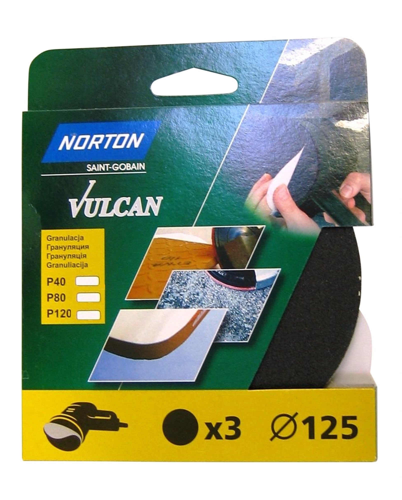 Krążek ścierny 125 mm P80, 3 szt. 0