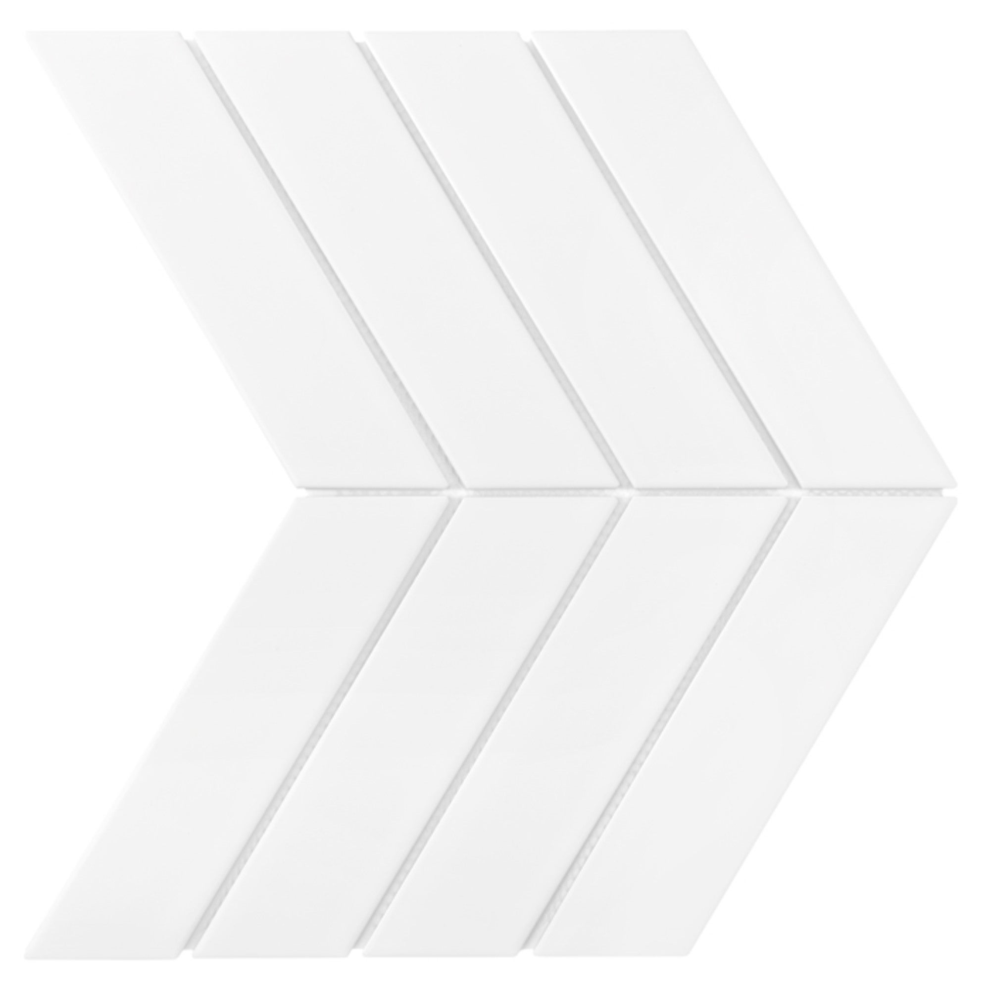Mozaika ceramiczna Royal Chevron White 31.8x22.4 cm