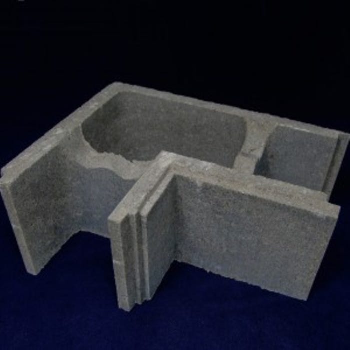 Pustak szalunkowy narożnikowy Roosens S24N 42x37x24x20 cm lewy, 5 Mpa