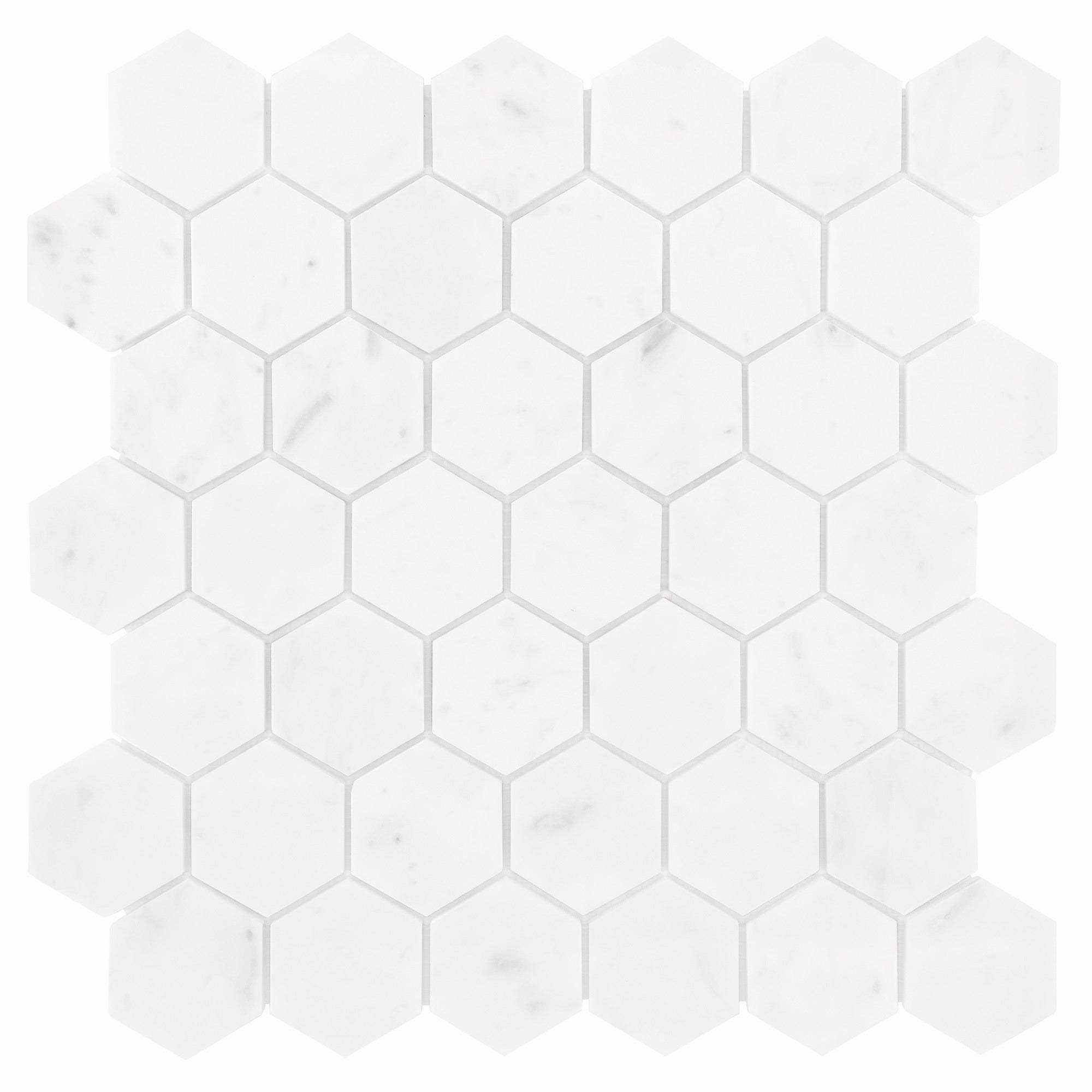 Mozaika kamienna Carrara white hexag. 29.8x30.2 cm 1