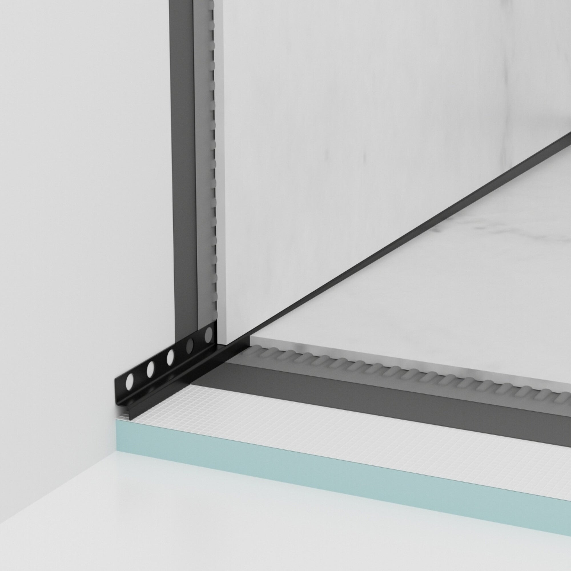 Listwa spadkowa przyścienna lewa 120 cm czarna 2