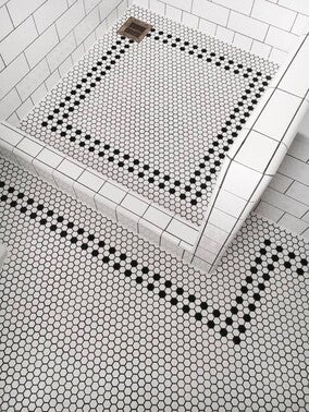 Mozaika ceramiczna Mini Hexagon White 26x30 cm 2