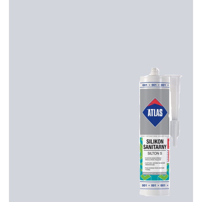 Silikon sanitarny Atlas 001 biały 280 ml