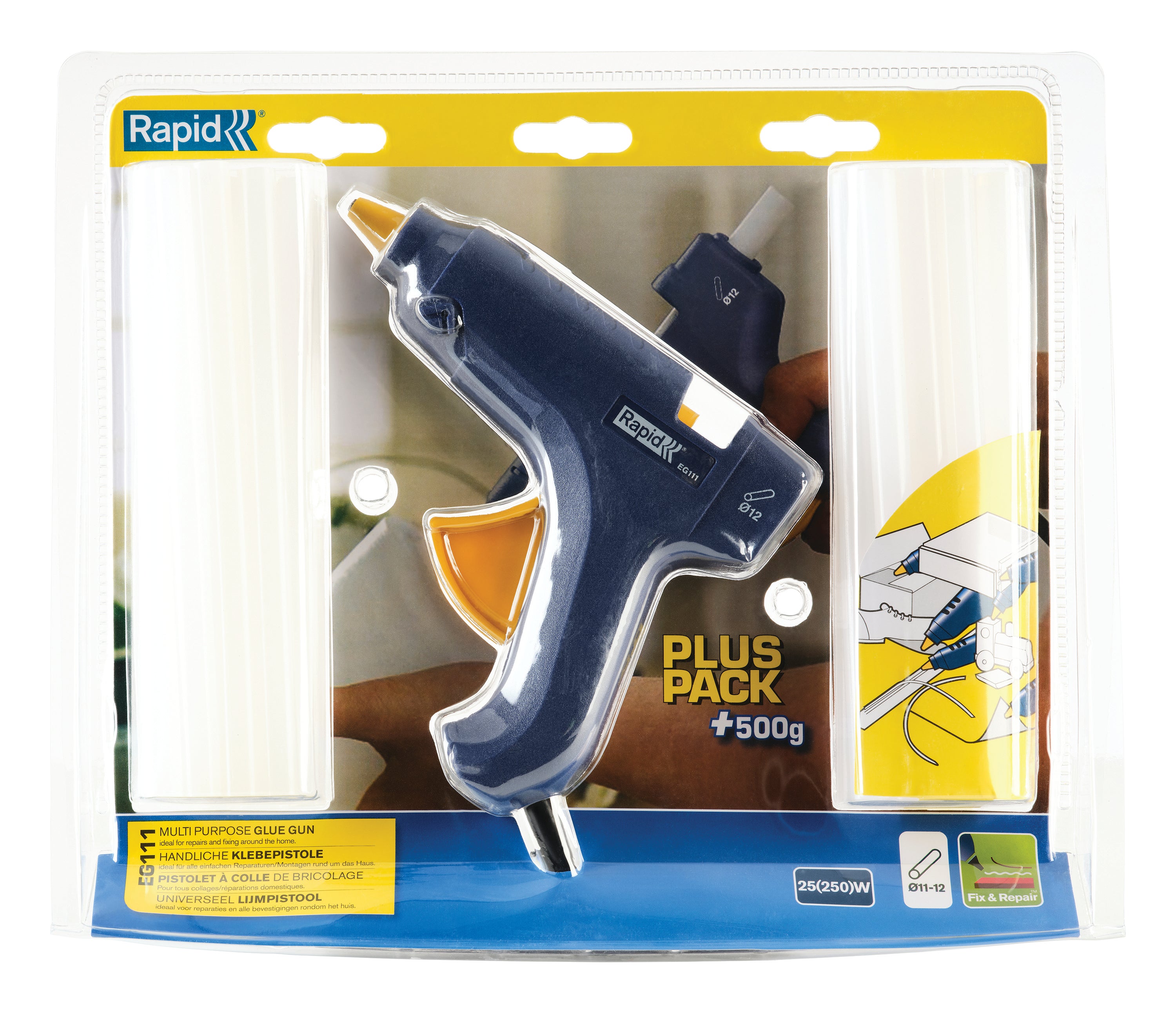 Pistolet do klejenia na gorąco EG 111 Rapid + 500g kleju 2