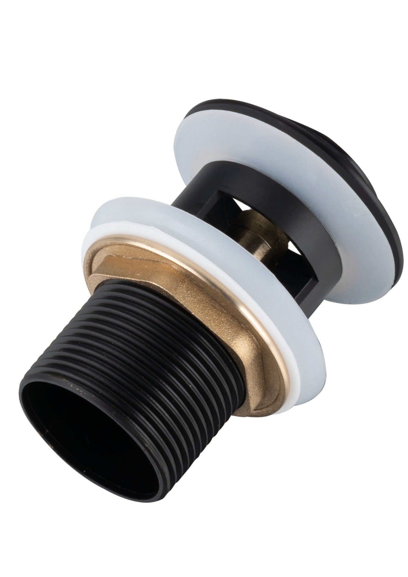 Korek umywalkowy mosiężny klik-klak, z przelewem, czarny 1