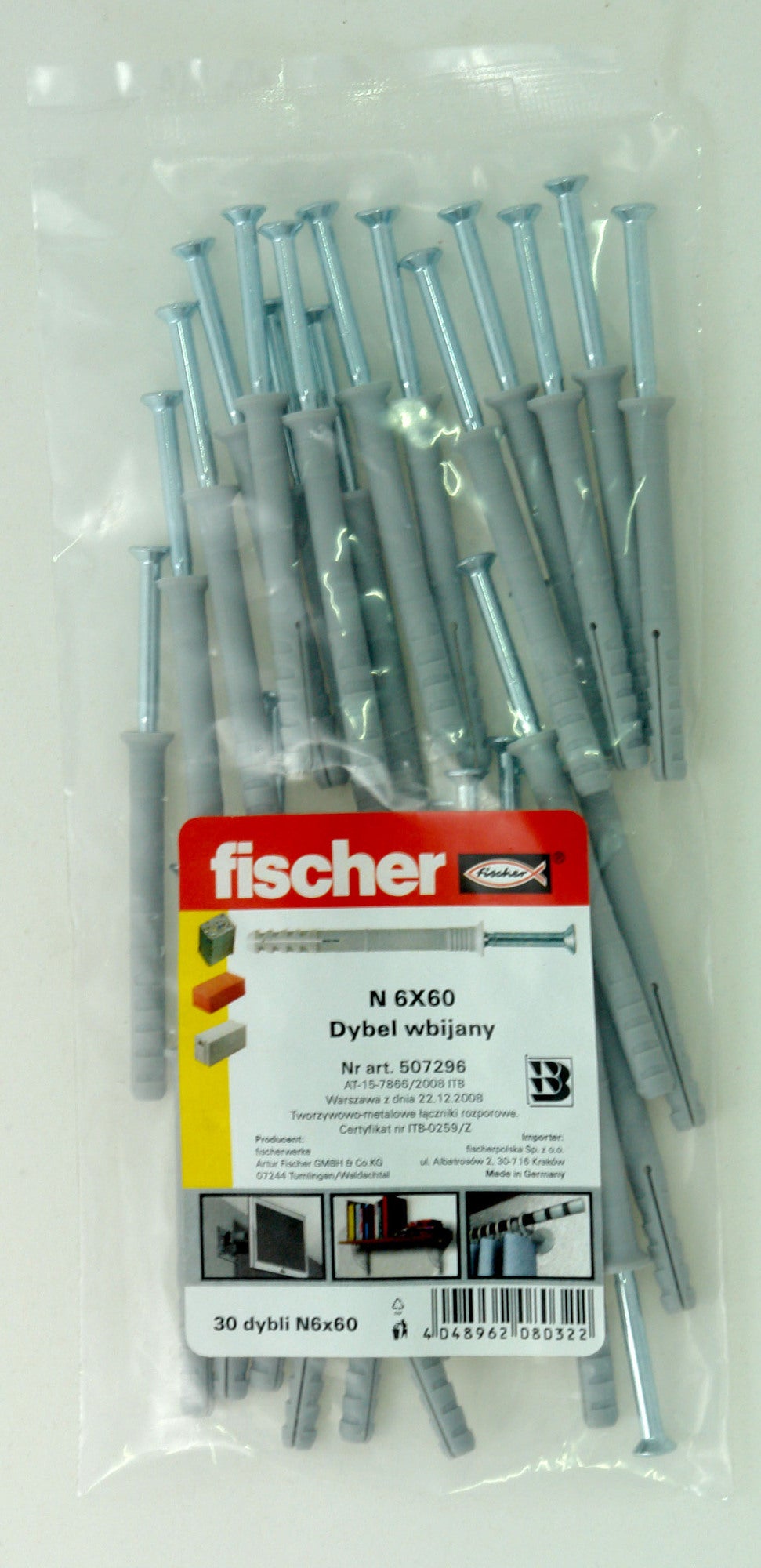 Kołek do wbijania 6.0x60 mm (30 szt.)