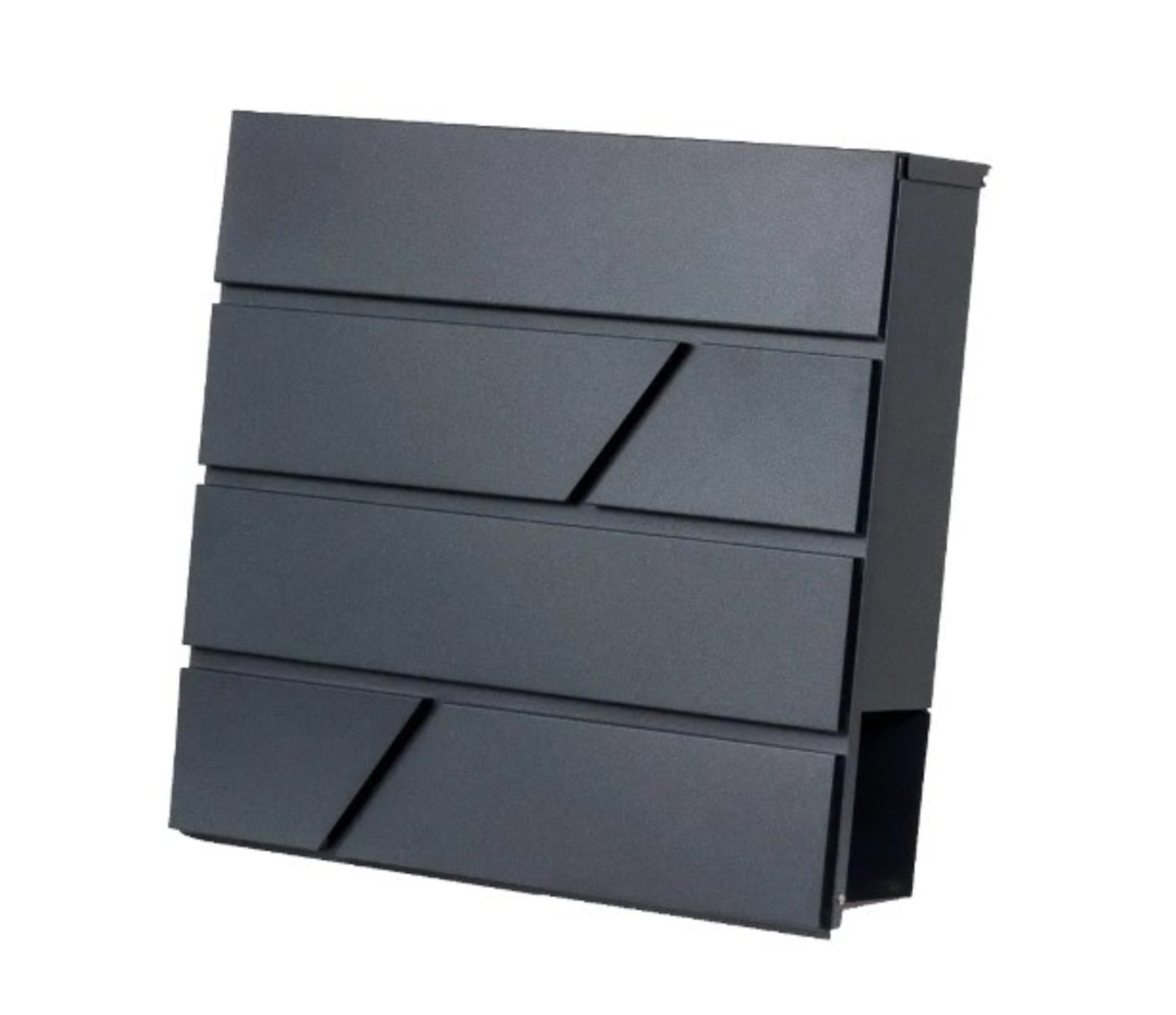 Skrzynka na listy Carlo z tubą 37 x 37 x 10.5 cm czarna