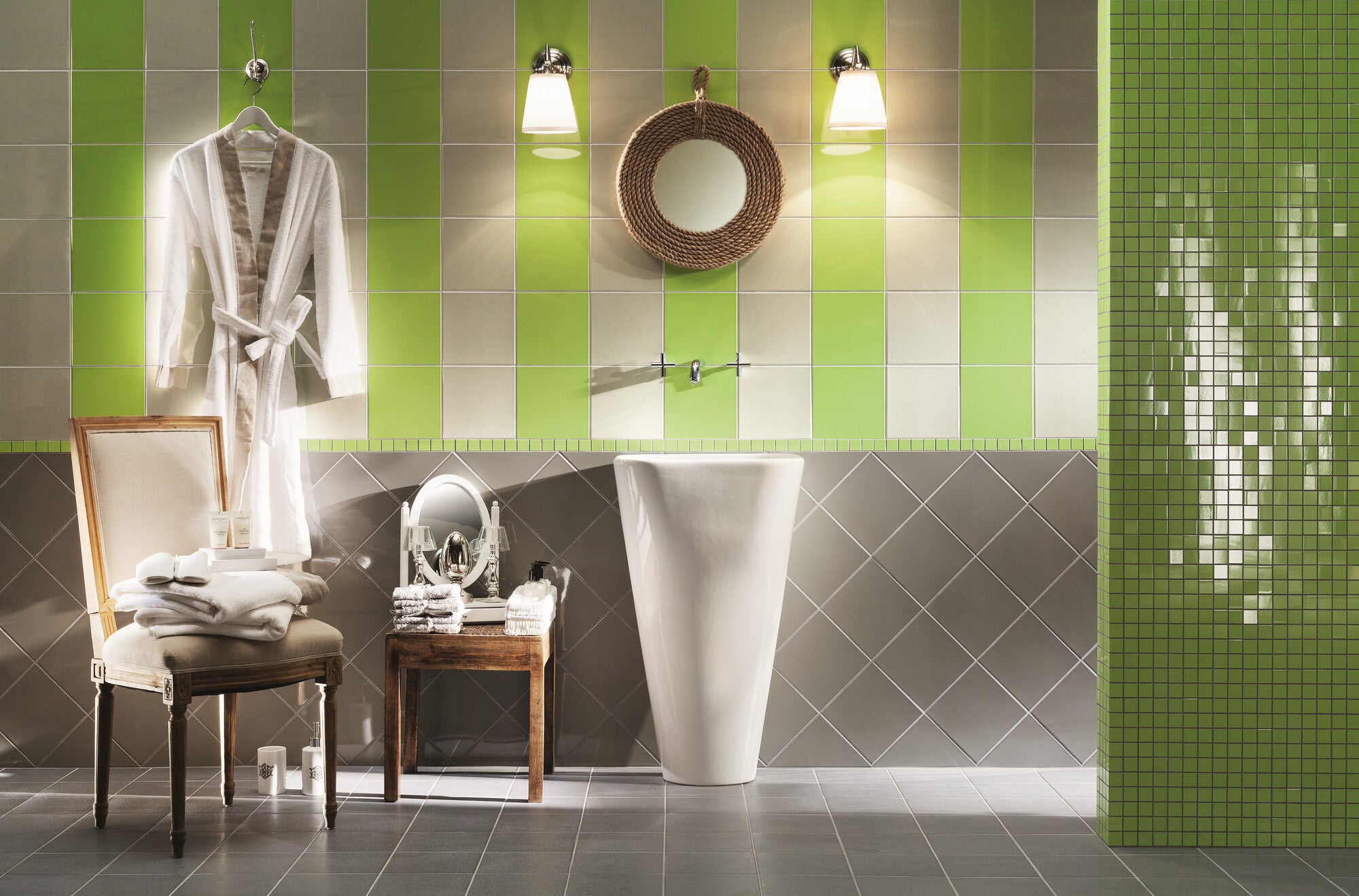 Gres szkliwiony Mono zielone R12 20x20 cm 1m2 1