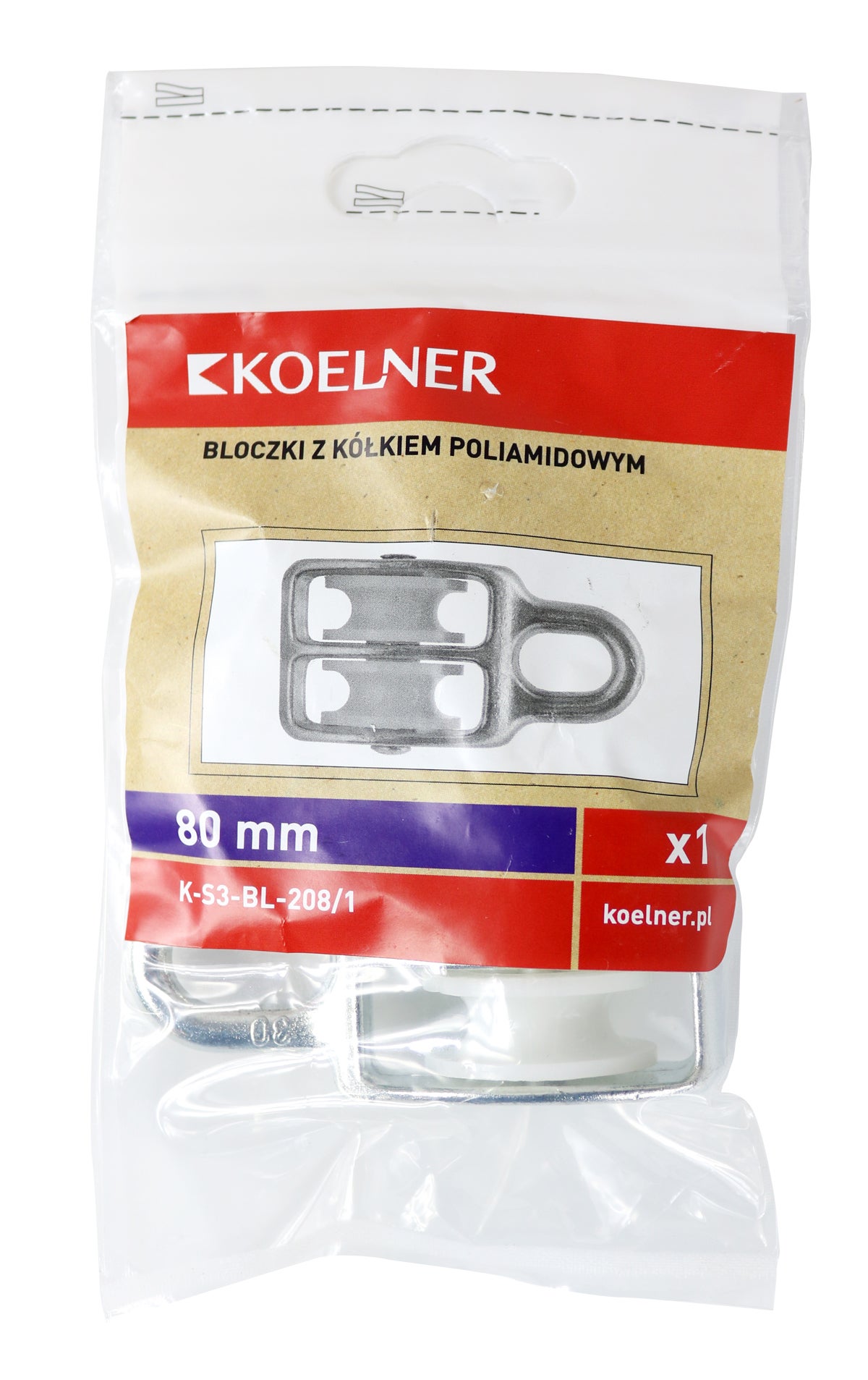 Bloczki z kółkiem poliamidowym 208 podwójne 1