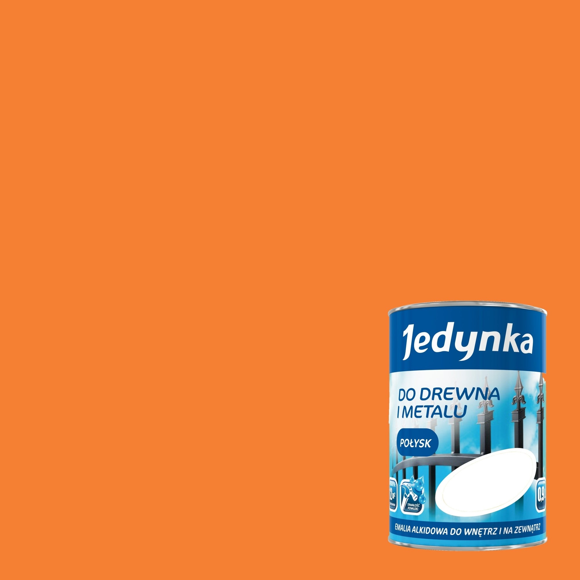 Emalia alkidowa Jedynka pomarańczowy 0,9l 1