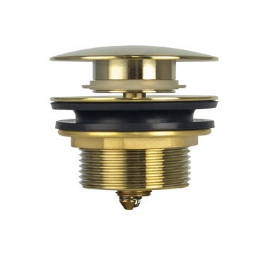 Syfon wannowy klik-klak, czyszczony od góry, złoty