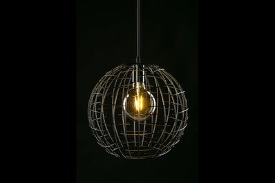 Oprawa sufitowa VIELA 2 1x E27, czarno-złoty, średnica 35cm, materiał metal 1