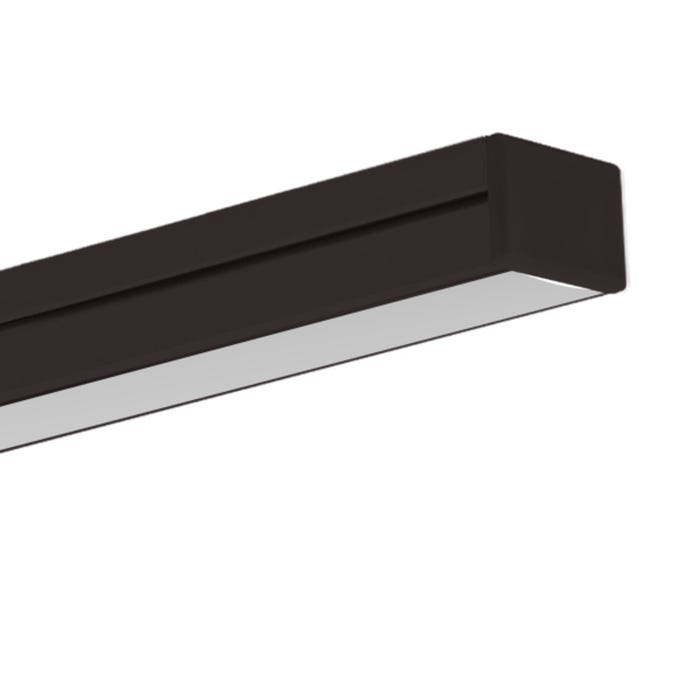 Zestaw profil aluminiowy natynkowy do taśm LED 8-10mm anodowany czarny 2m Gleb 12x16mm