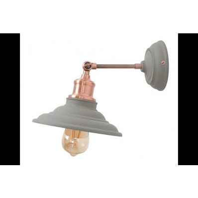 Oprawa ścienna LORET 1x E27, szary, średnica 20,6cm, materiał metal