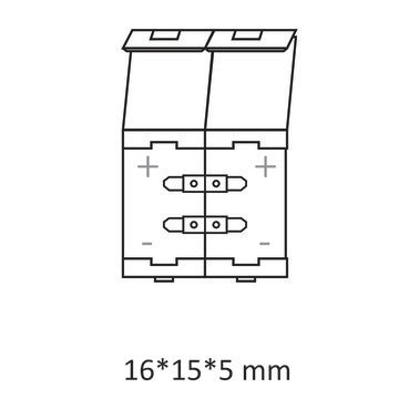 Złącze stałe do taśm LED 8mm 2pin dwustronne 12 24V DC 3V 3