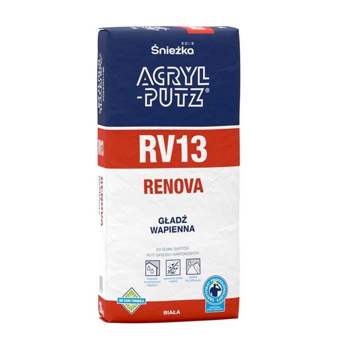 Gładź wapienna ŚnieżkaAcryl Putz RV13 Renova 20kg