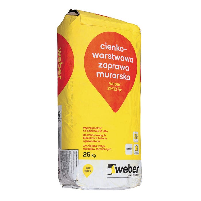 Zaprawa murarska cienkowarstwowa Weber ZM10 25 kg
