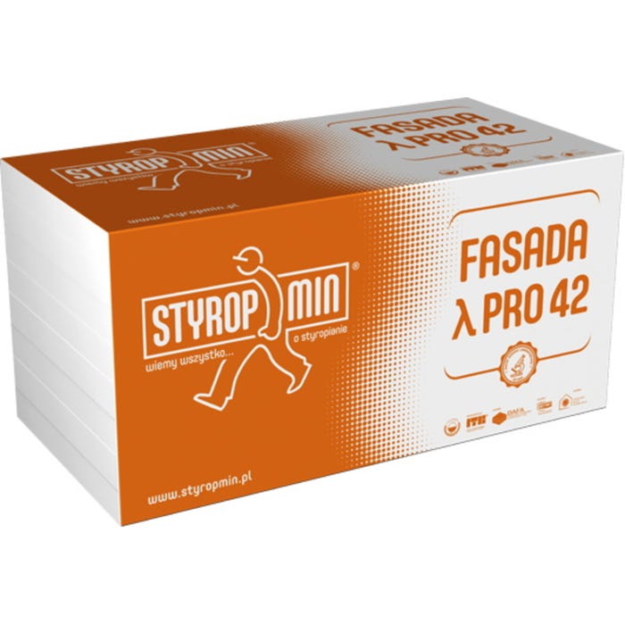 Styropian Styropmin Fasada Pro 42 3 cm EPS 0.042 W/(mK) 10 m2