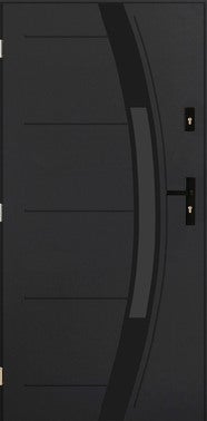 Drzwi zewnętrzne Strasburg Black antracyt 90 lewe