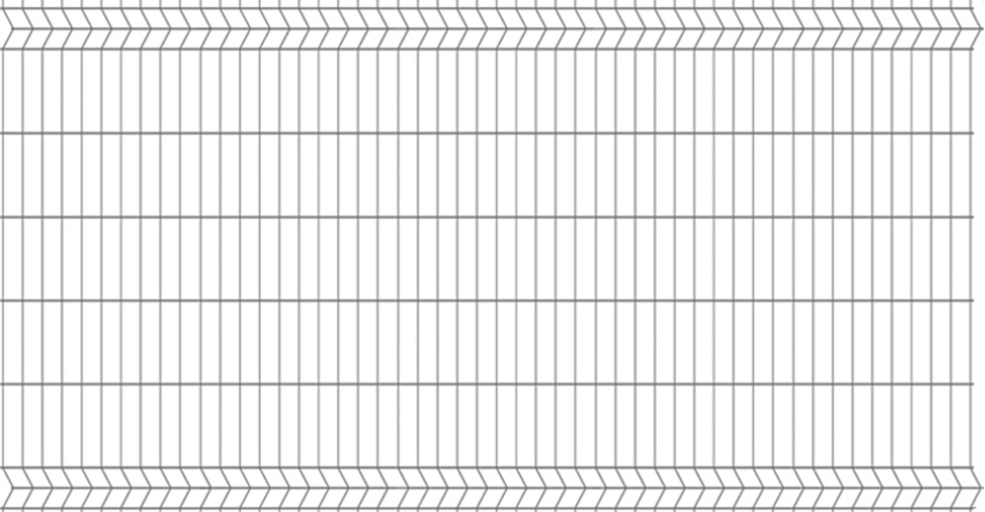 Panel ogrodzeniowy 3D ocynk, 123x250 cm, oczko 75x200 mm, drut 3.2 mm