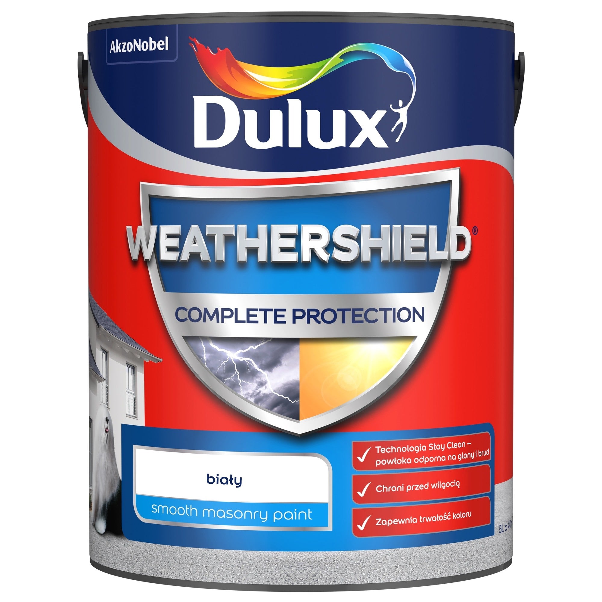 Farba fasadowa Dulux Weathershield Complete biały 5l 0