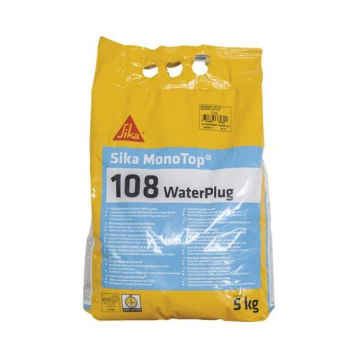 Zaprawa tamponażowa Sika MonoTop-108 WaterPlug 5 kg, szybkowiążąca