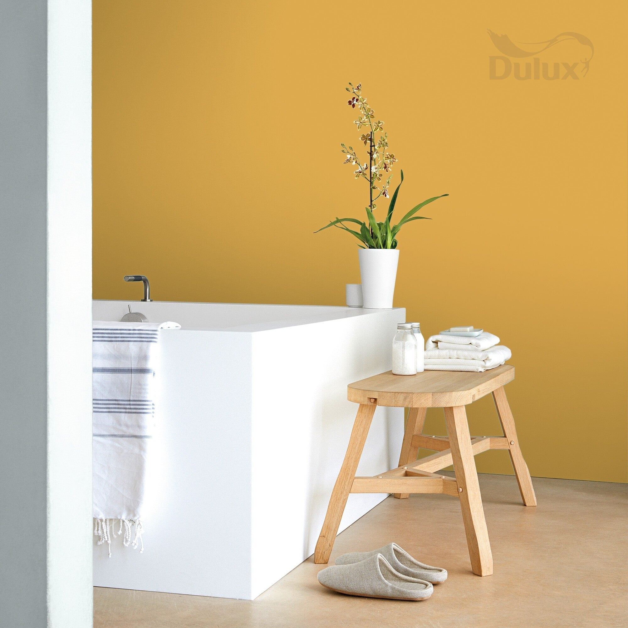 Farba Dulux EasyCare Kuchnia & Łazienka złoty pieprz 2,5l 2