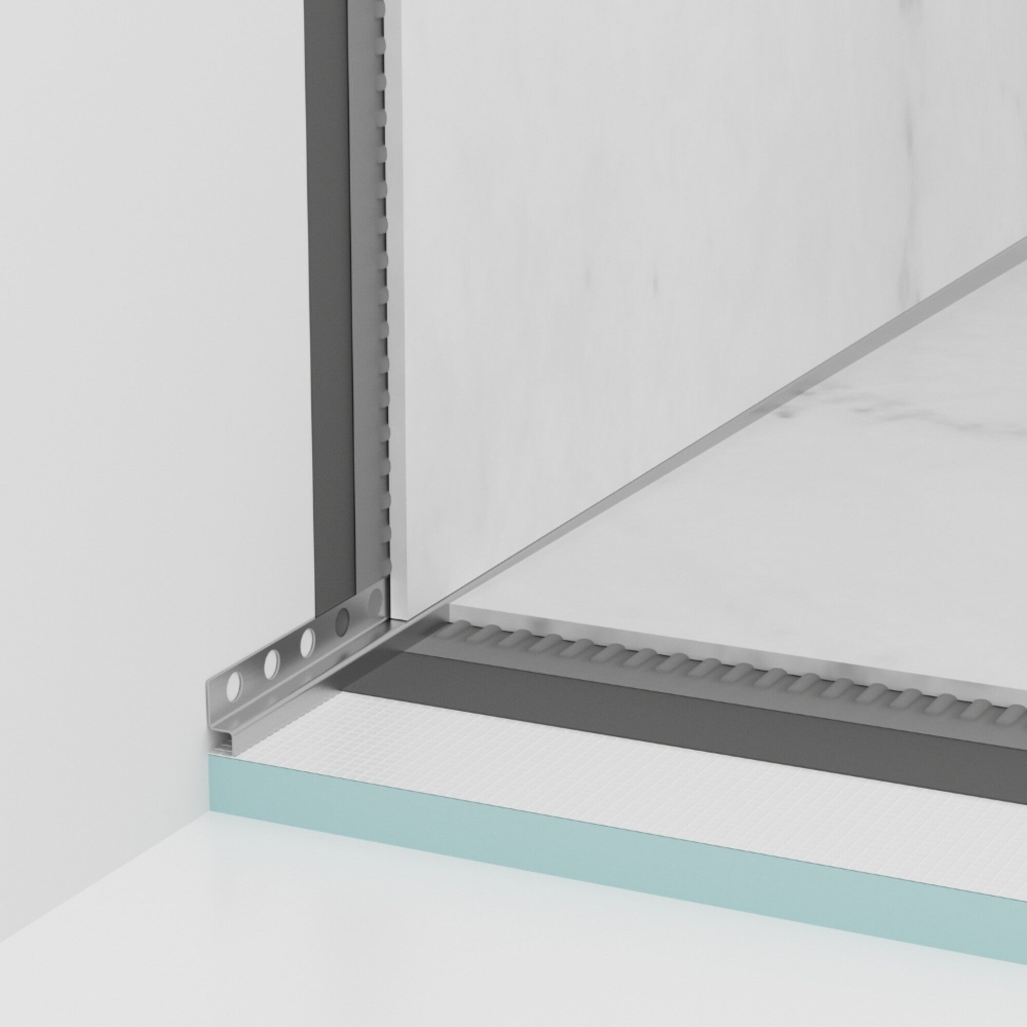 Listwa spadkowa przyścienna lewa 120 cm INOX 2