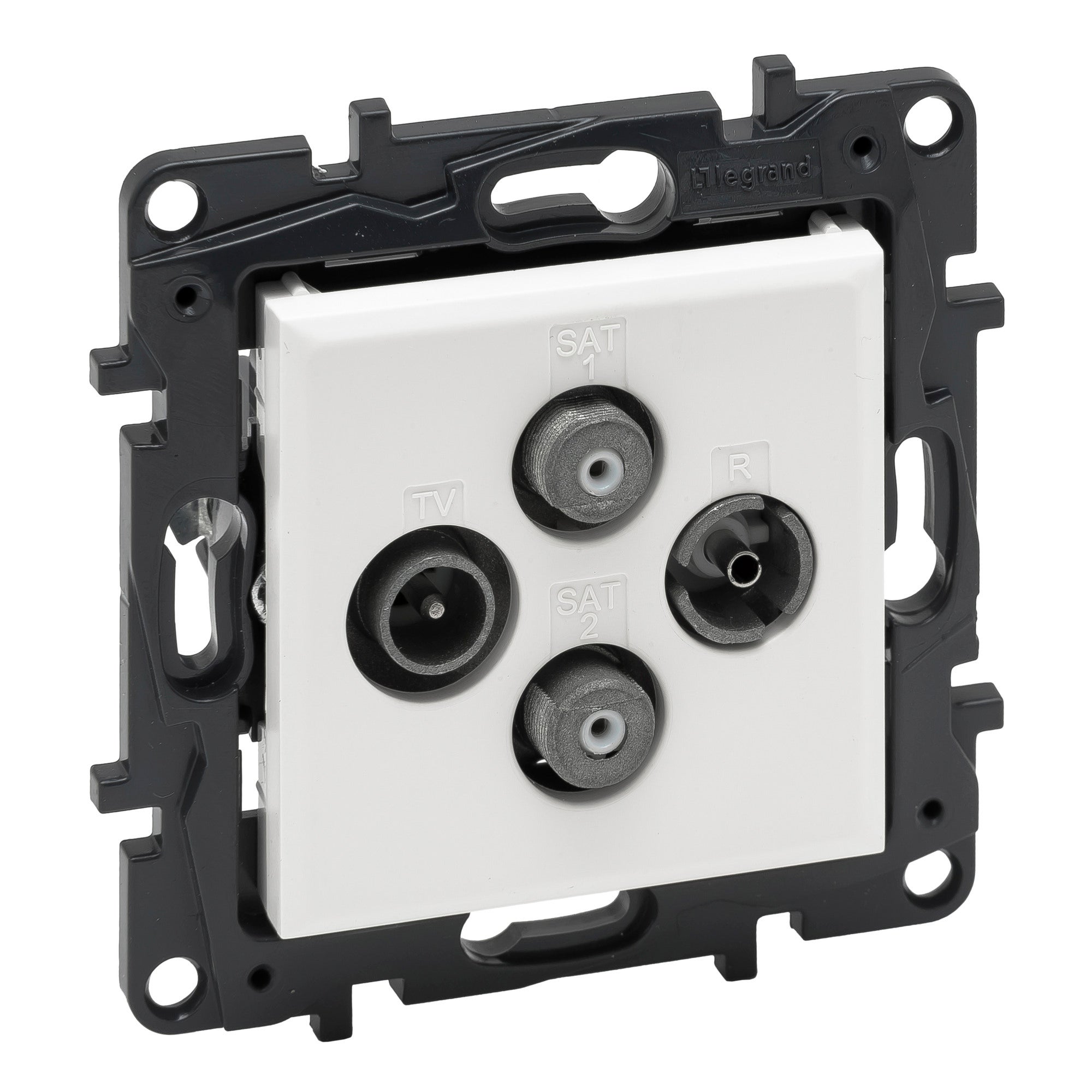 Niloe Step biały gniazdo antenowe R-TV-2xSAT końcowe