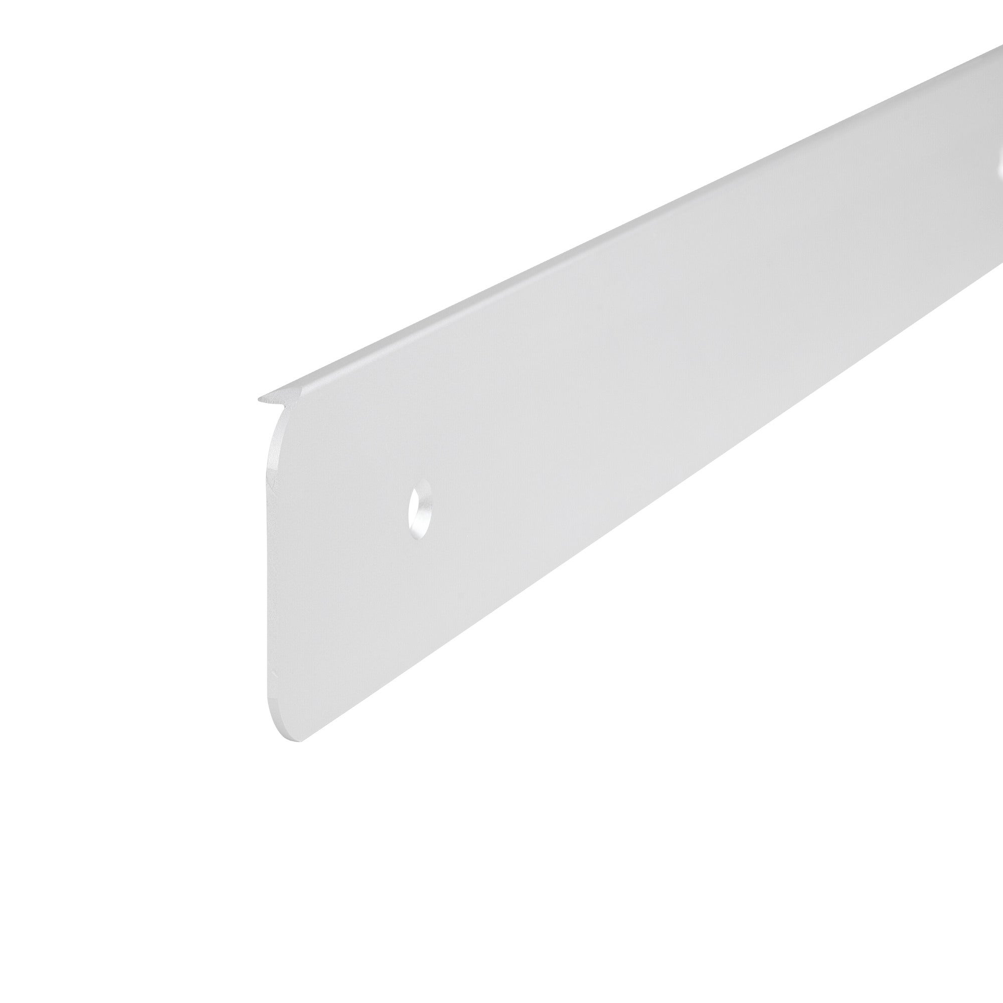 Listwa do blatu aluminiowa boczna prawa 38mm Cezar Srebrny mat 0,60m 0