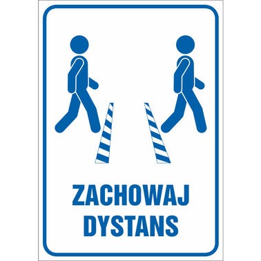 Znak informacyjny ZACHOWAJ DYSTANS