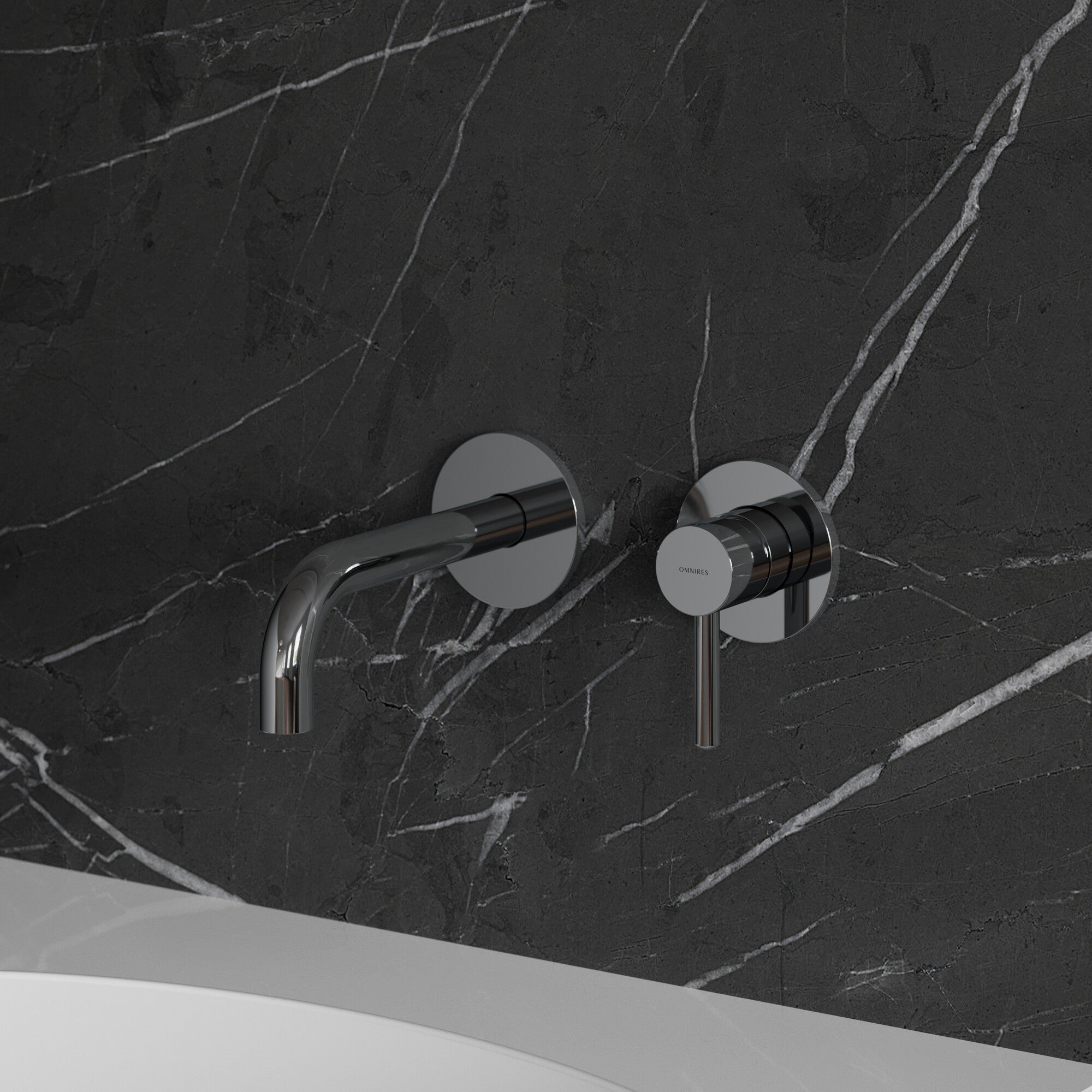 Bateria umywalkowa podtynkowa Omnires Y chrom 1