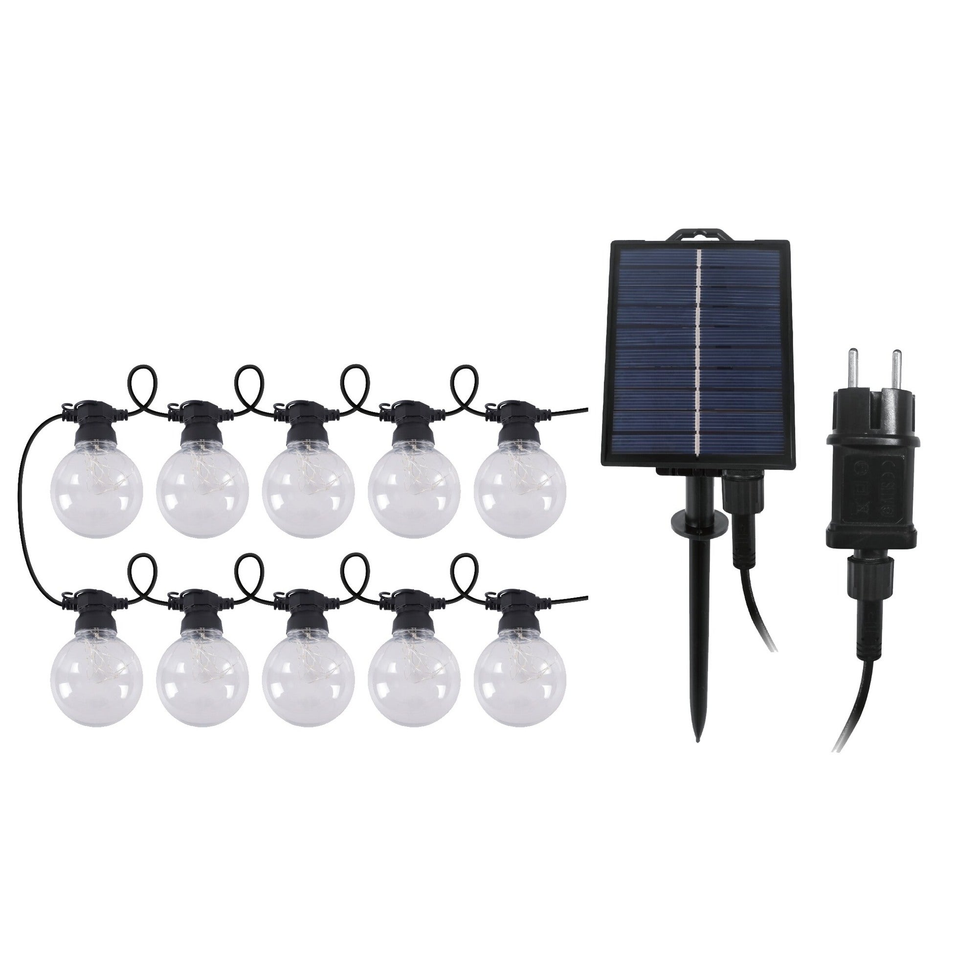 Girlanda Gloria 5m 10xE27 230V/solarna