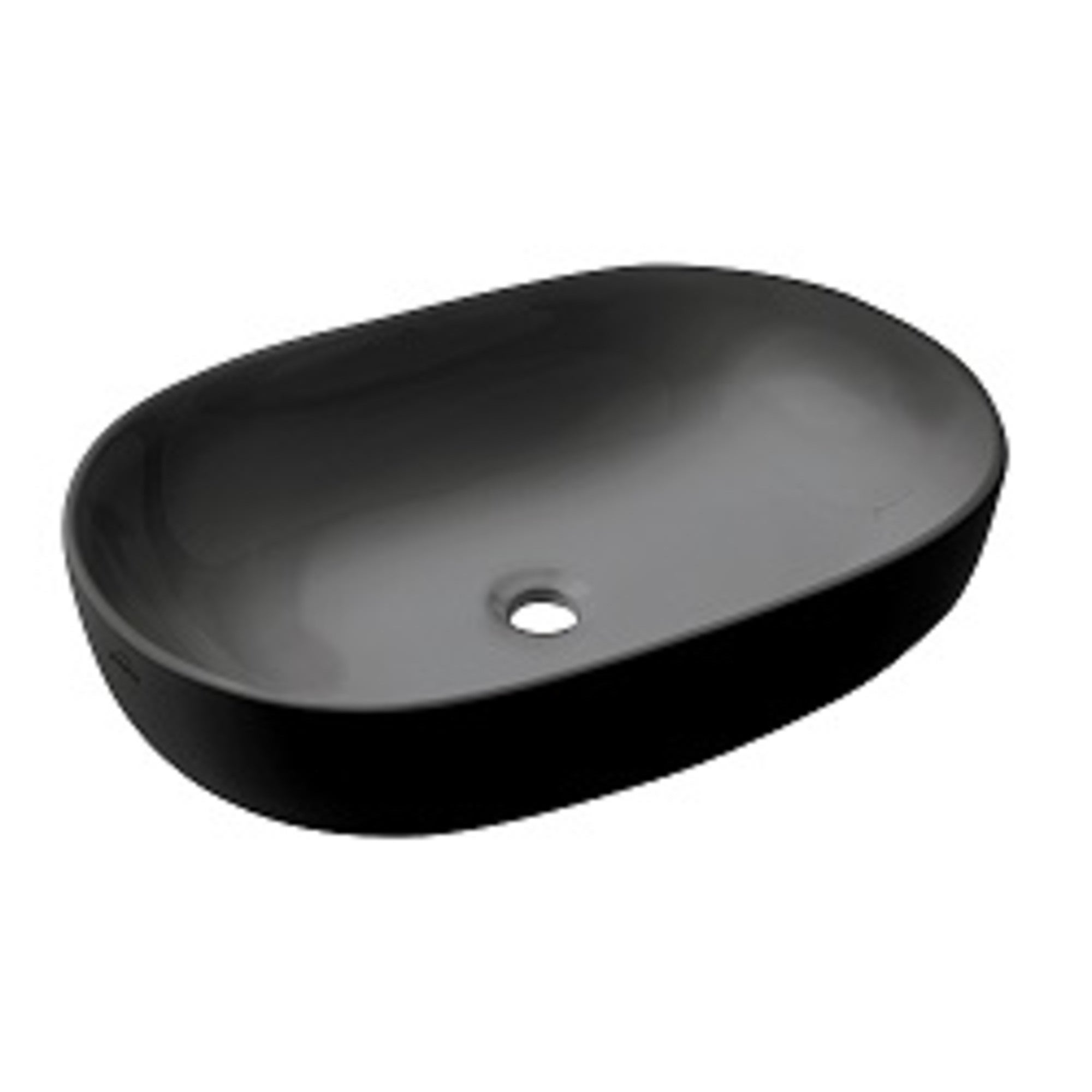 Umywalka nablatowa Invena Korfu 60 cm czarna