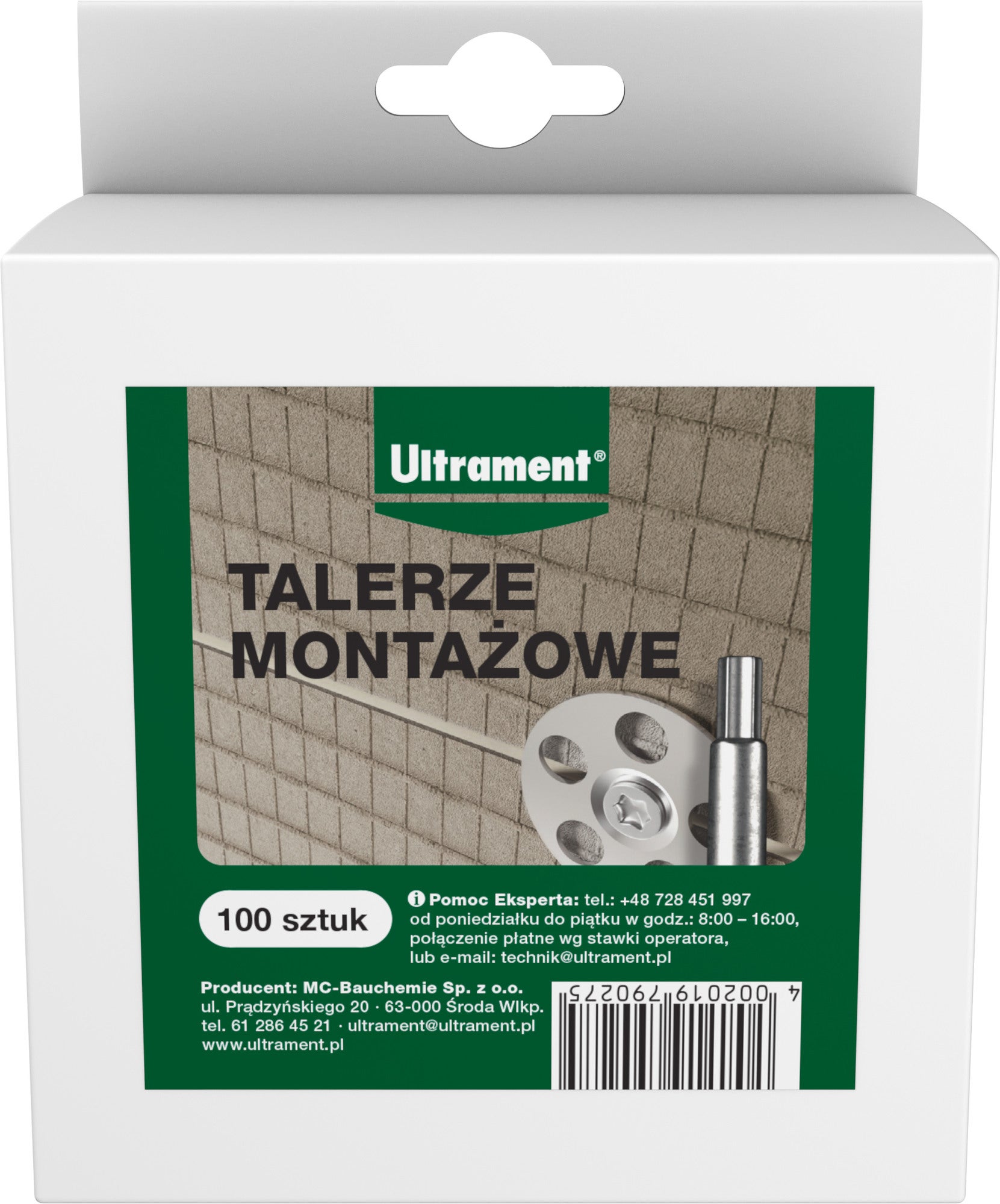 Talerze montażowe do płyta budowlanych DO IT 100 szt Ultrament