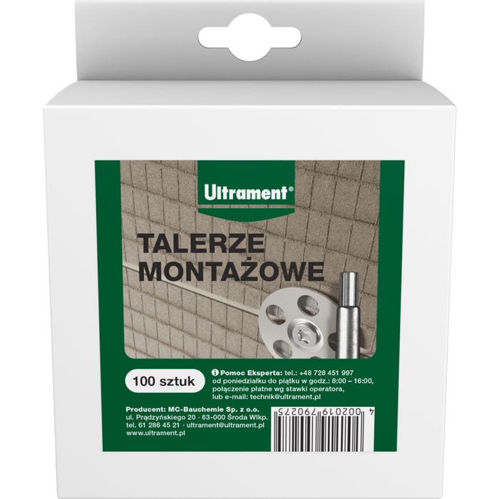 Talerze montażowe do płyta budowlanych DO IT 100 szt Ultrament