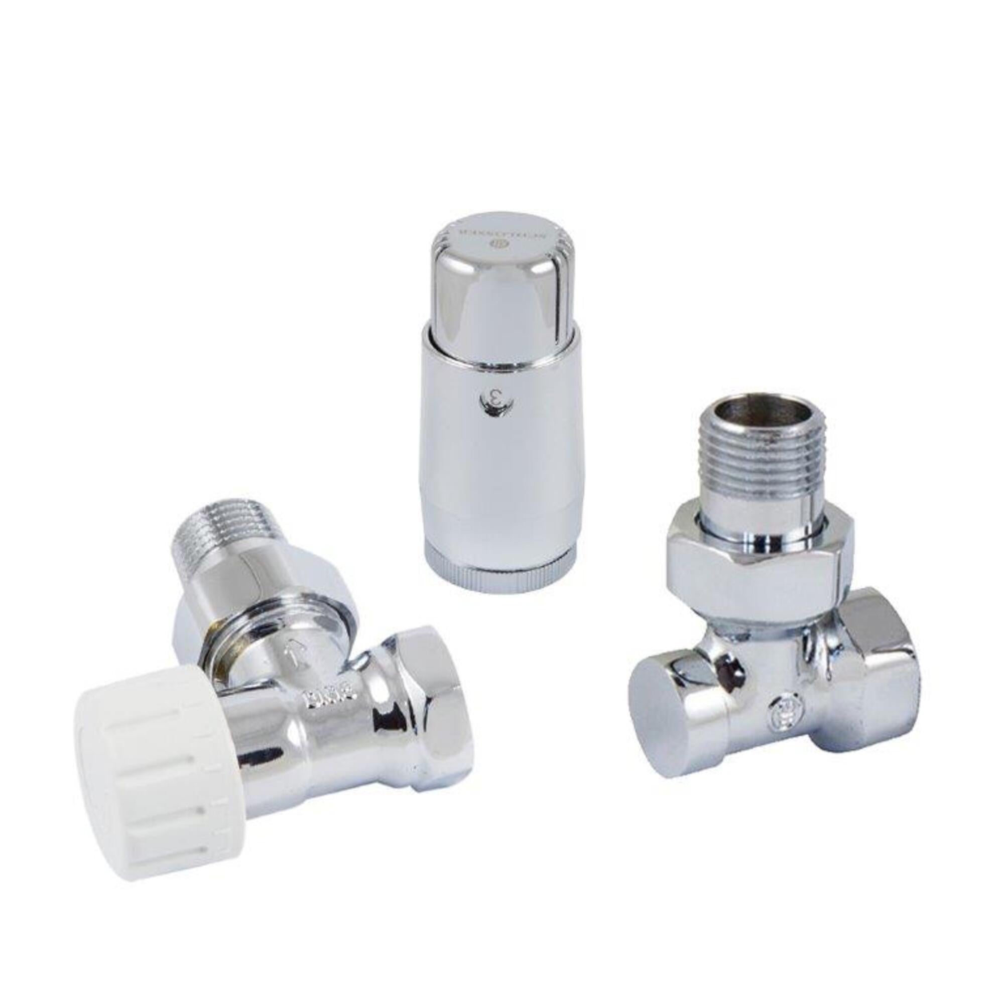 Zestaw termostatyczny kątowy z głowicą Mini, chrom 1