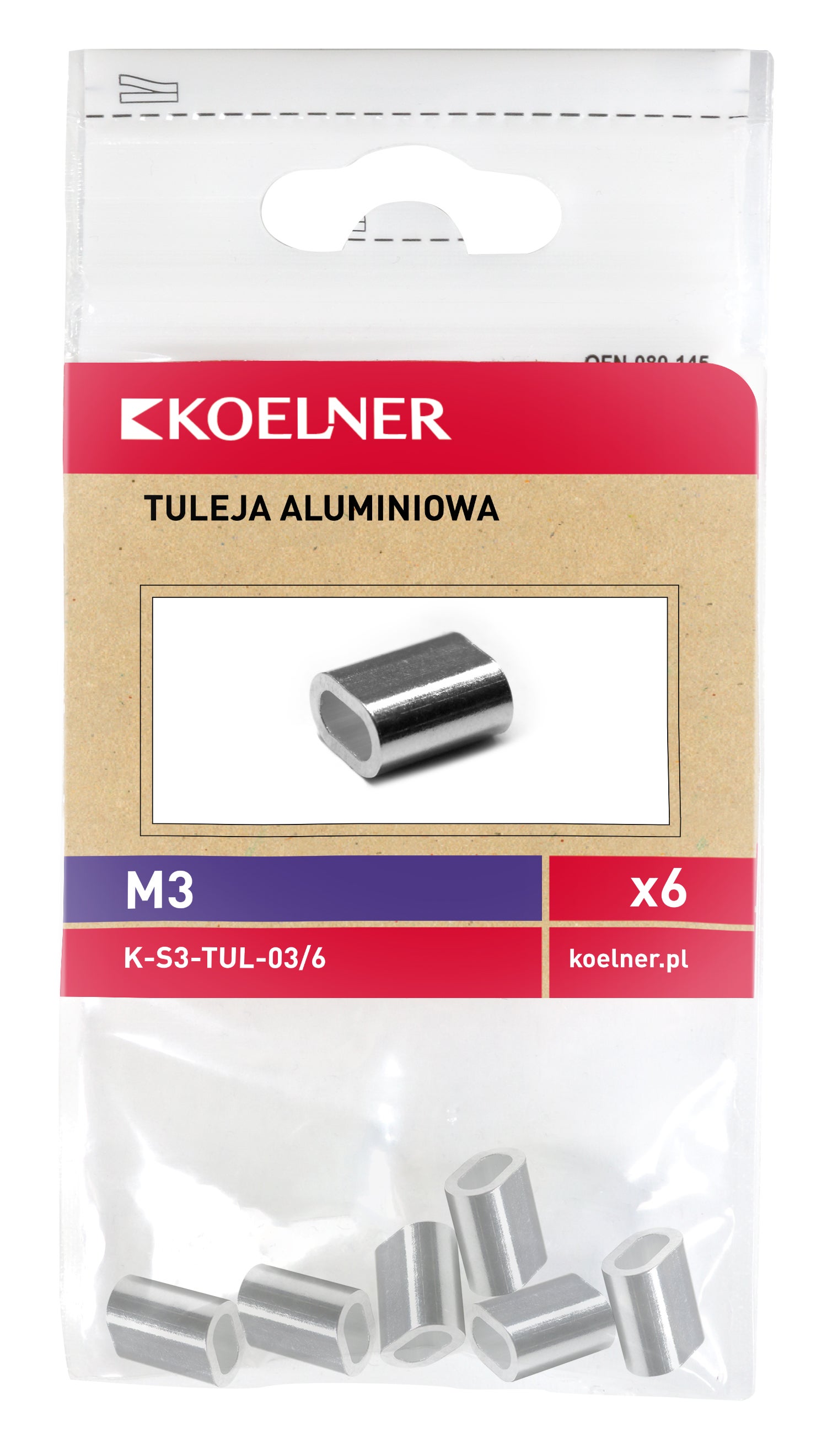 Tuleja aluminiowa do linek 2 mm (6 szt.) 1