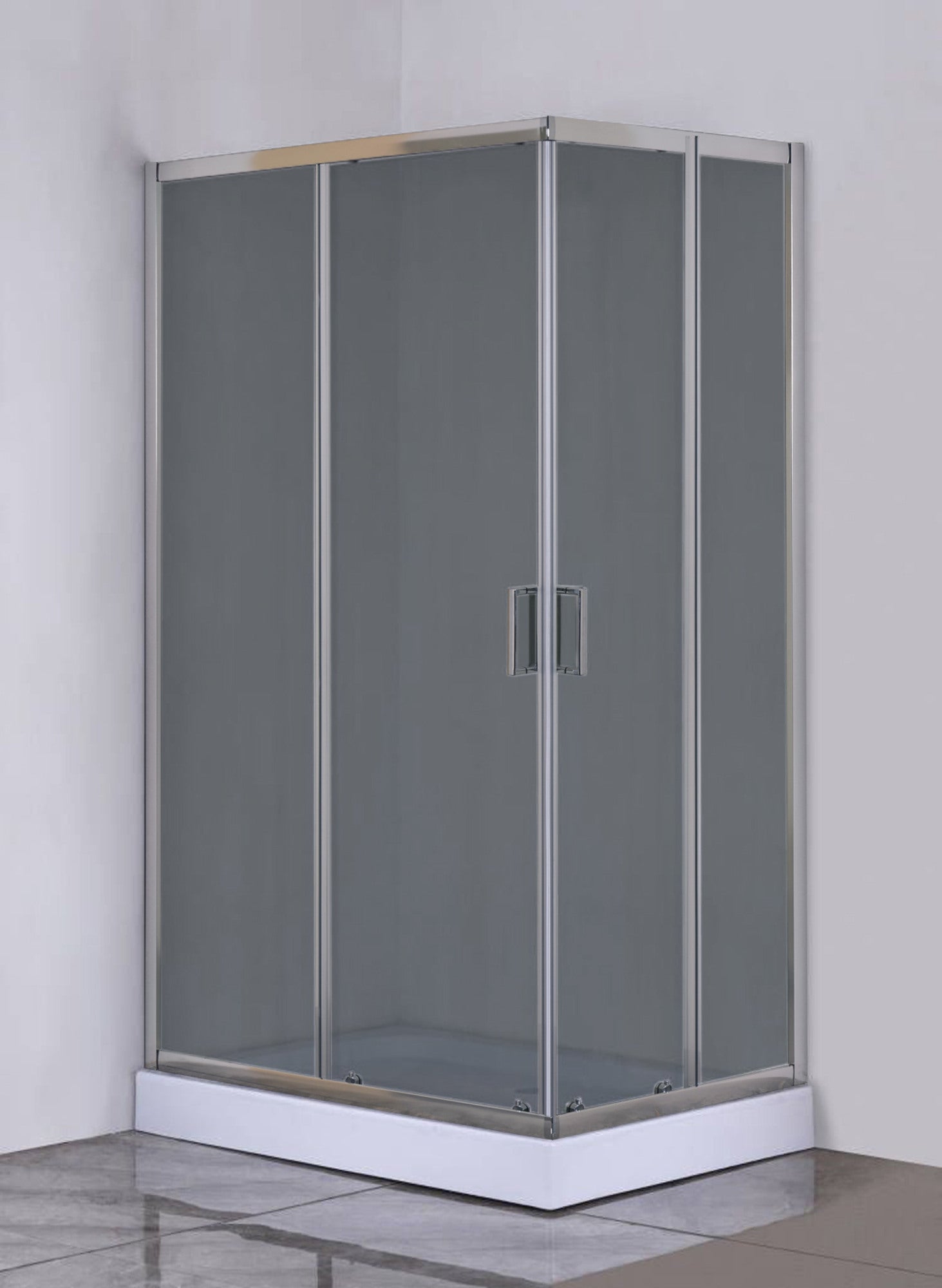 Kabina prysznicowa Aveeo Jord 100 x 70 cm z brodzikiem chrom szkło grafitowe