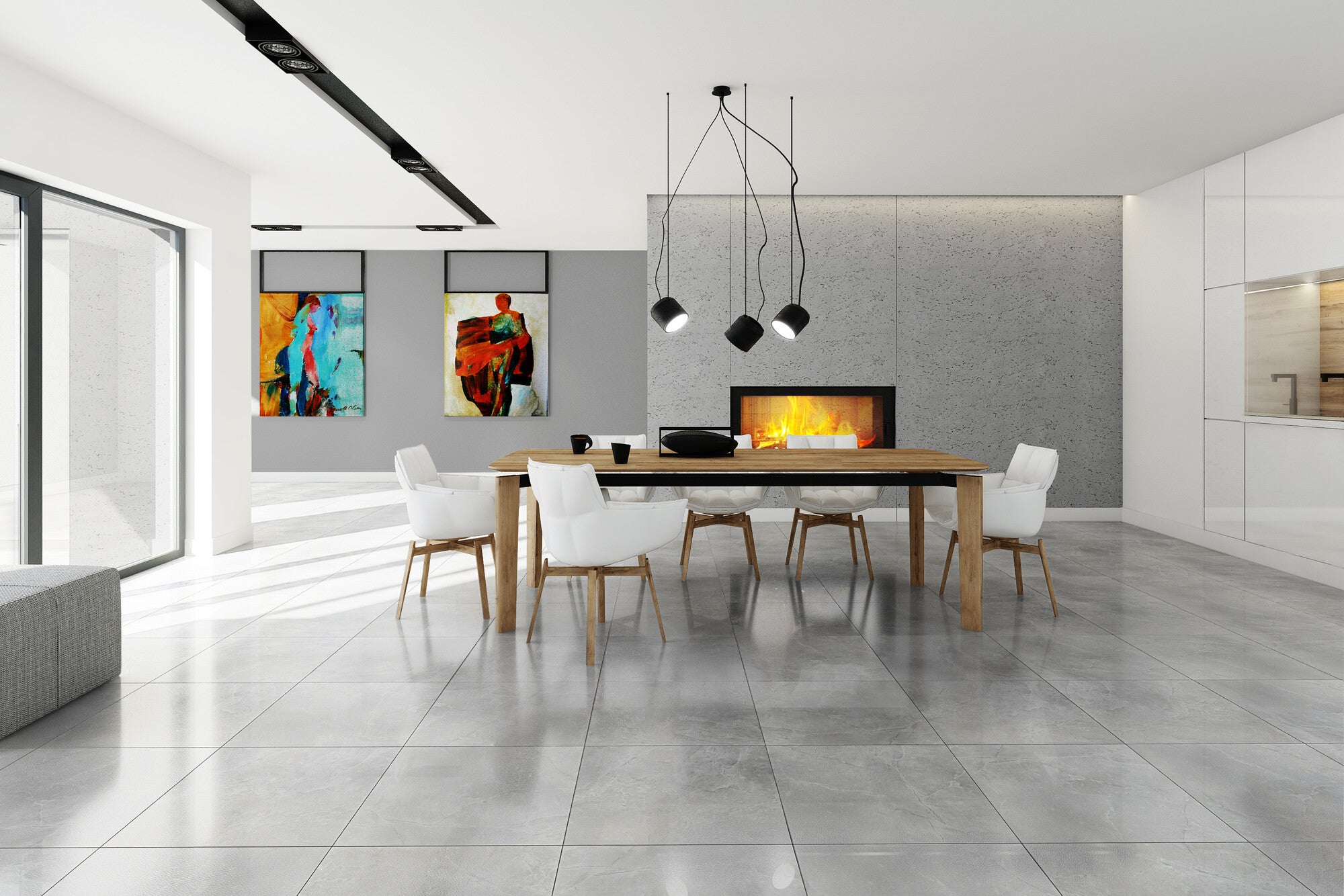 Płytka ścienna Chicago Light Grey Triangles 30x60 cm 0.9m2 1