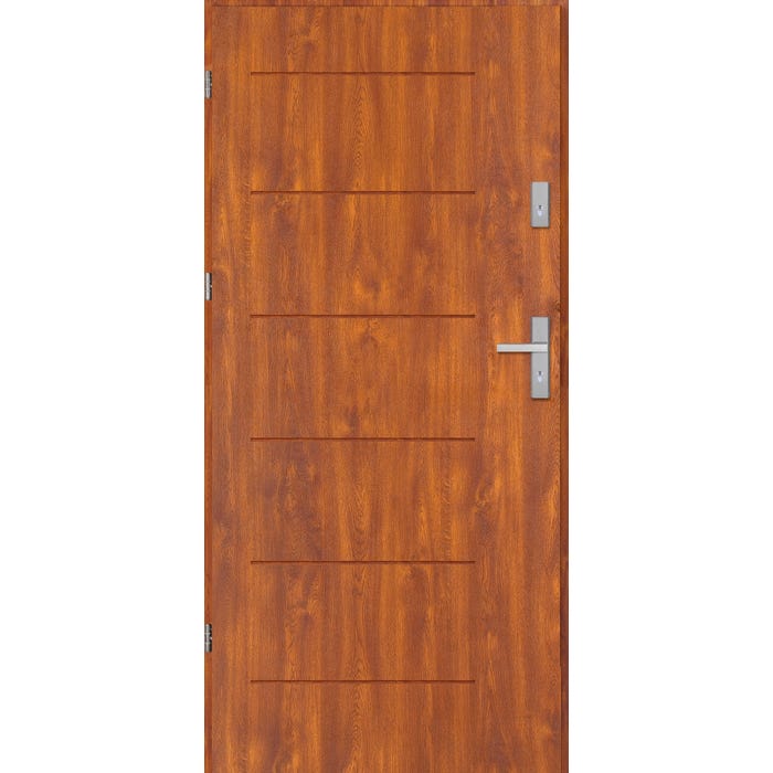 Drzwi wejściowe antywłamaniowe Emporia RC2 90 cm, lewe, złoty dąb