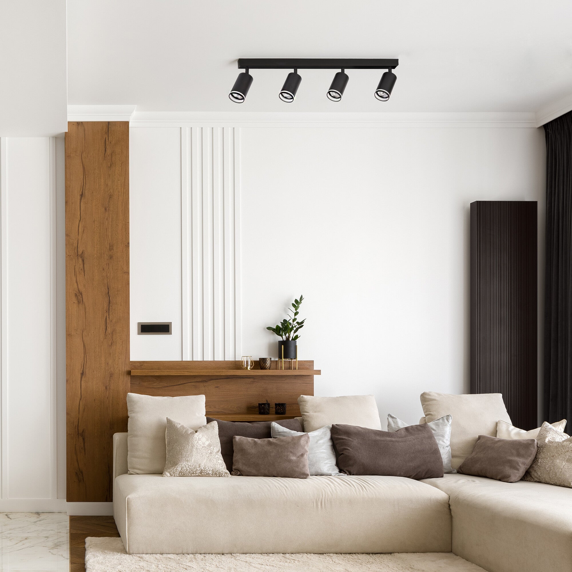 Listwa ścienno-sufitowa Paris 4xGU10 czarna 3