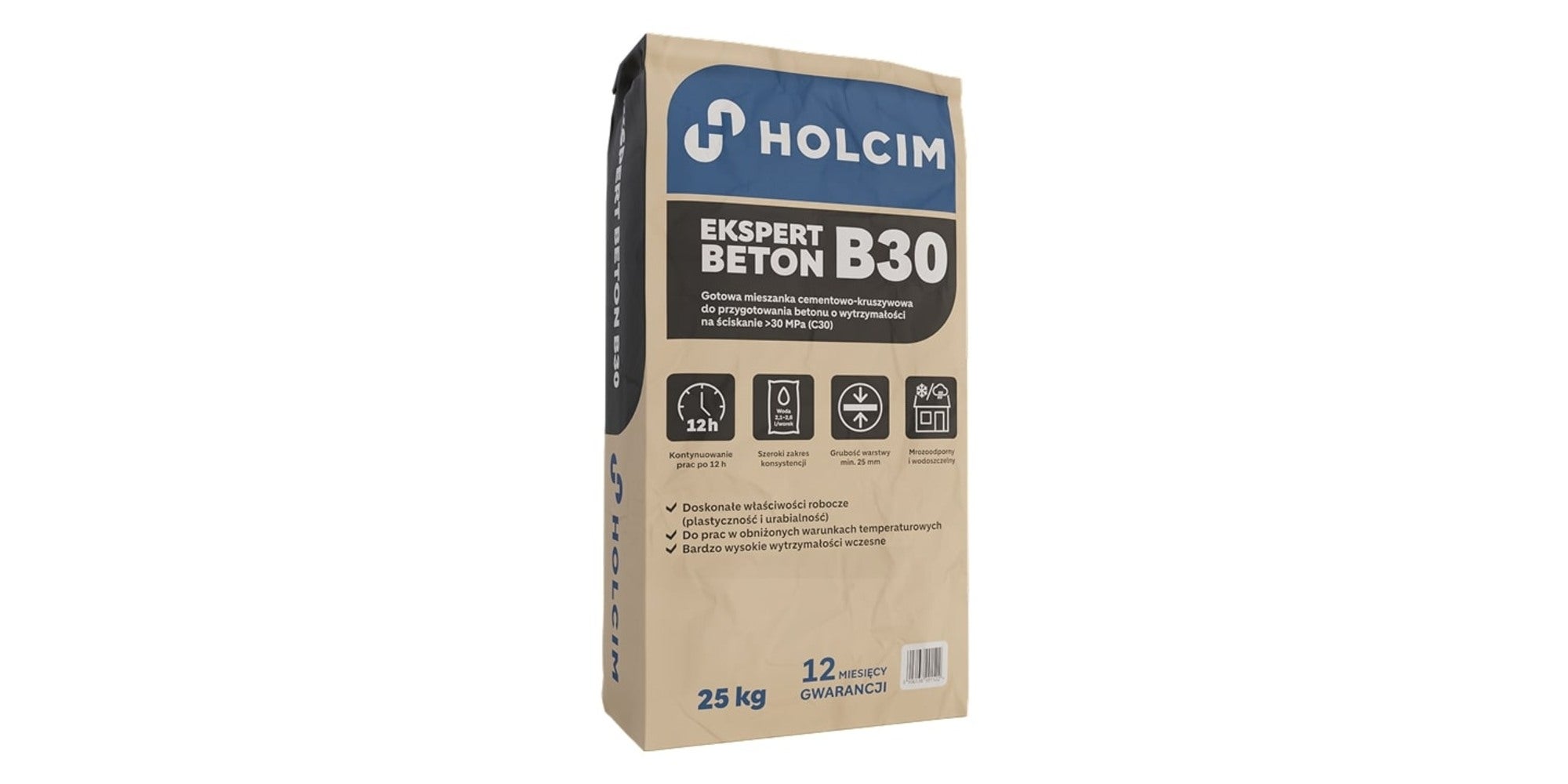 Gotowa sucha mieszanka Beton Expert B30 Holcim 25 kg