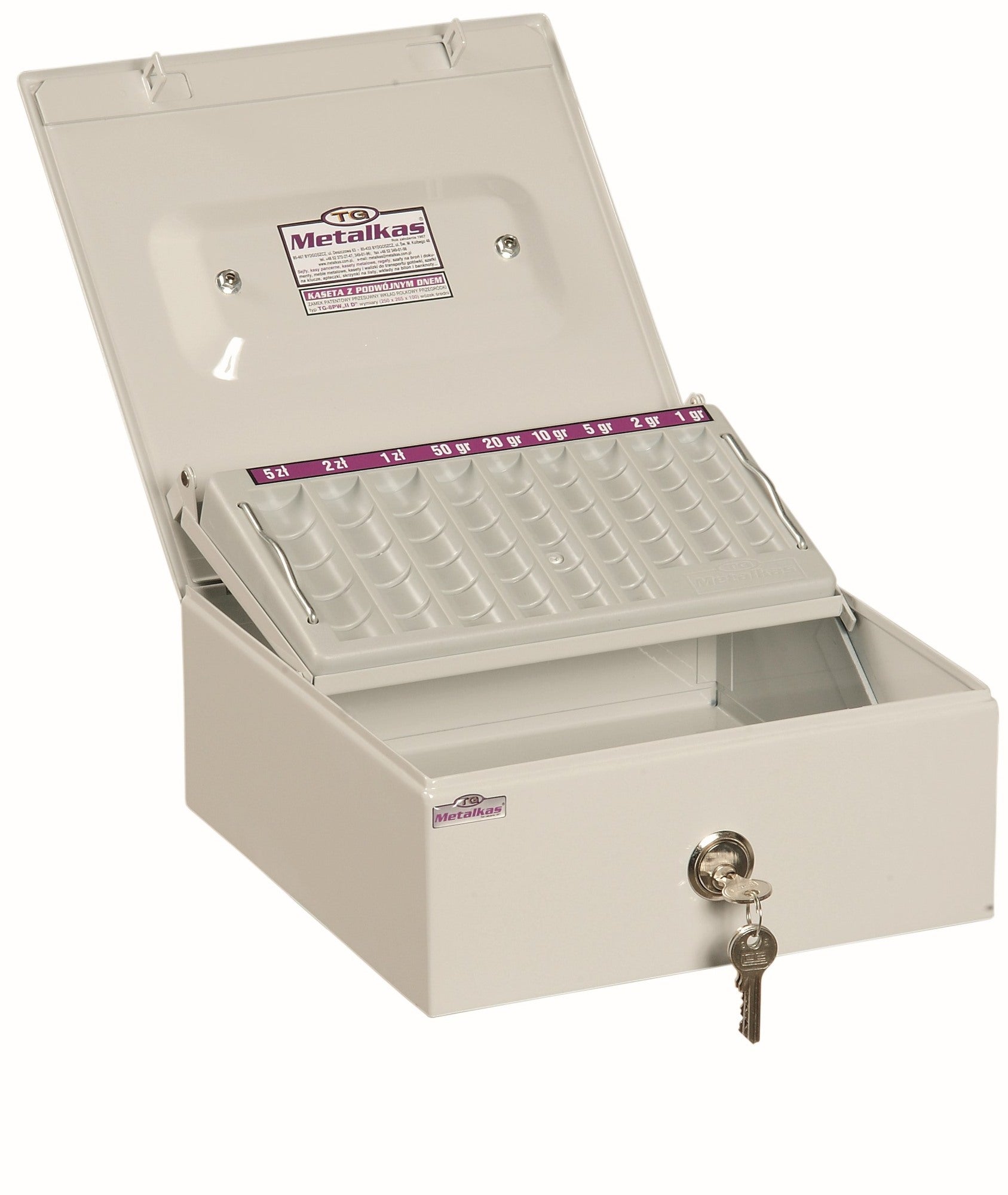 Kasetka na pieniądze metalowa TG-8PW “ID” 1