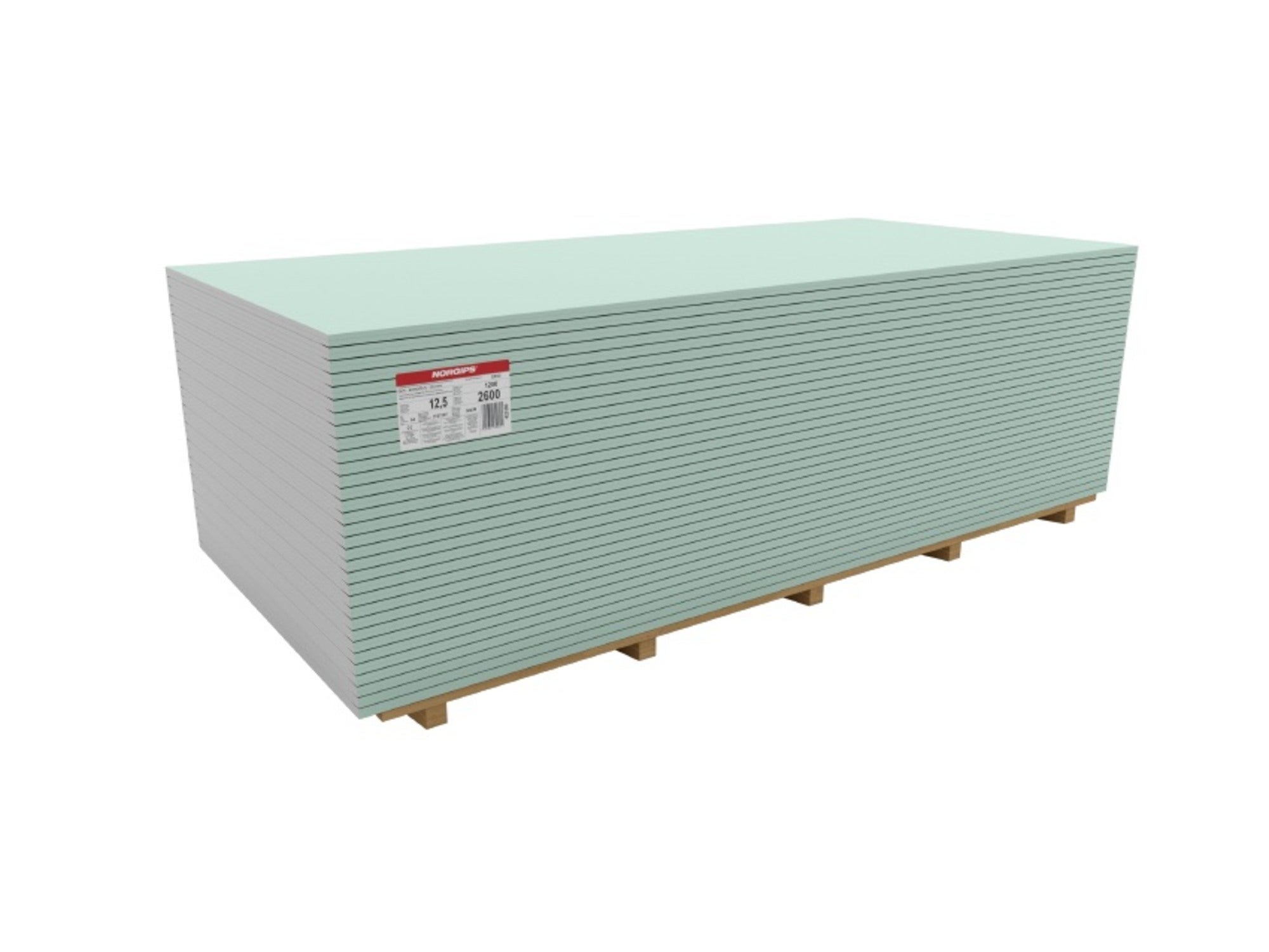Płyta gipsowo-kartonowa ogniotrwała impregnowana Norgips 1200x2600x12,5 mm GKFI typ DFH2 1