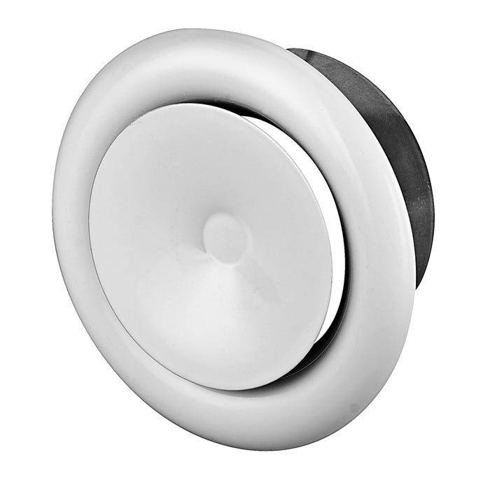 Anemostat nawiewny metalowy 100 mm biały