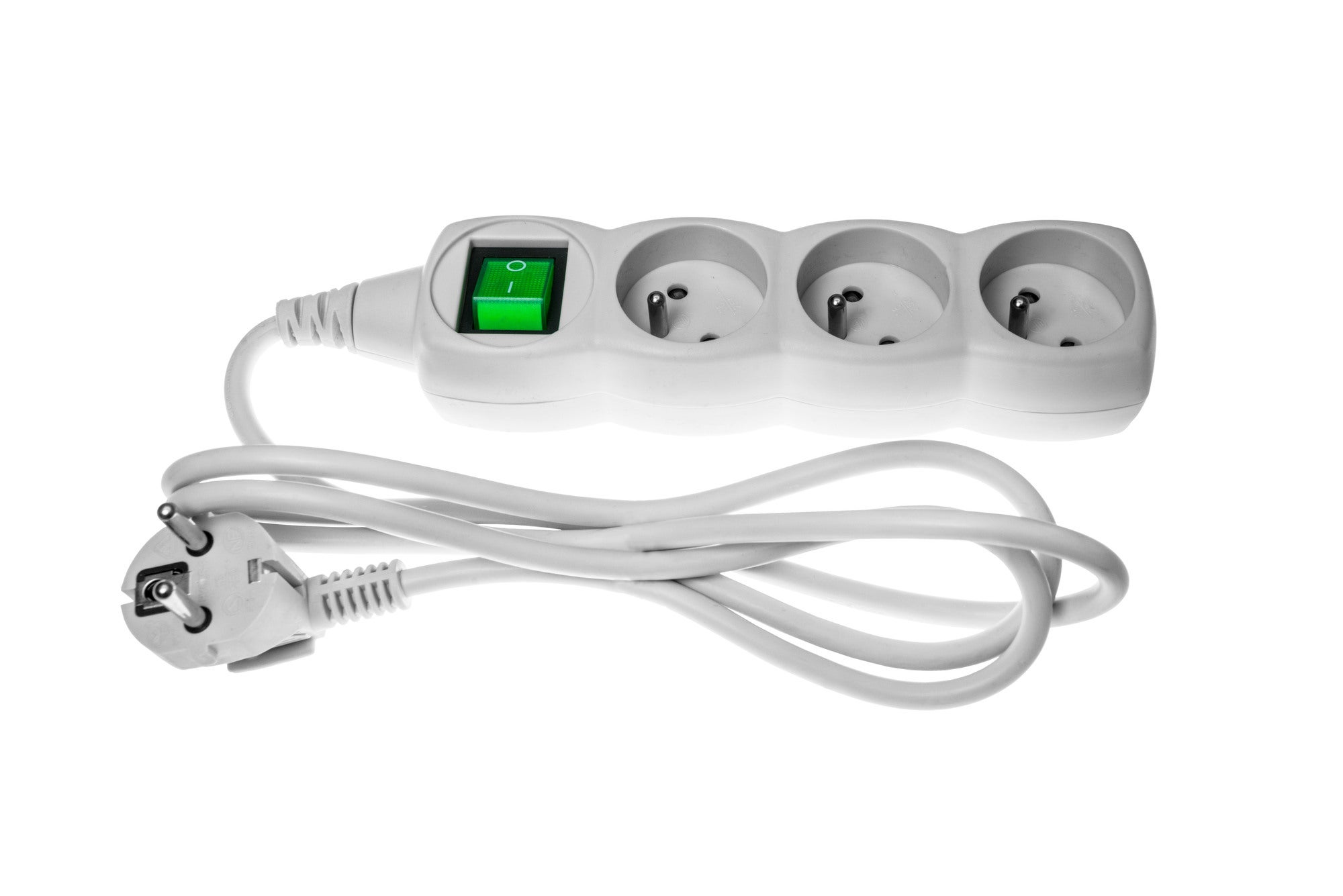 Przedłużacz 5m 3 gniazda z uziemieniem szary 0