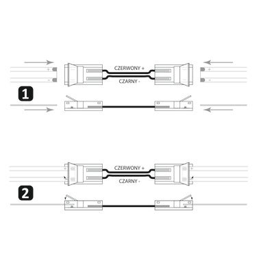 Złącze kątowe do taśm LED COB 8mm 2 pin dwustronne 12 24V DC 3A 2