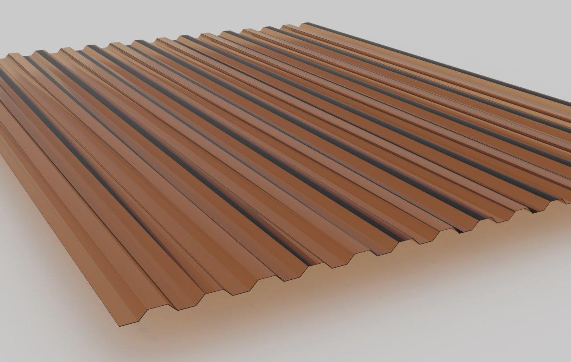 Płyta profilowana PVC trapezowa, dymna wym. 200x90 cm, trapez 76/18 0